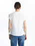 LC Waikiki Draped Collar Plain Crepe Women's Blouse